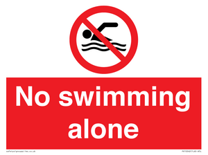 No swimming alone